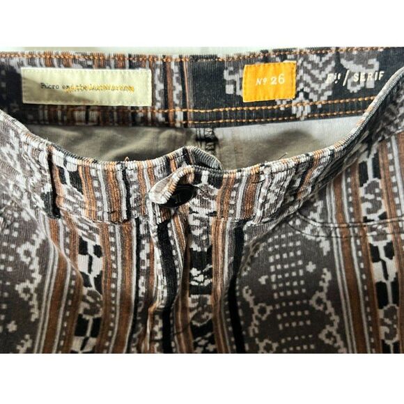 Anthropologie Pilcro & The Letter Press Patterned Corduroy Pants, Sz 26 - Picture 4 of 5